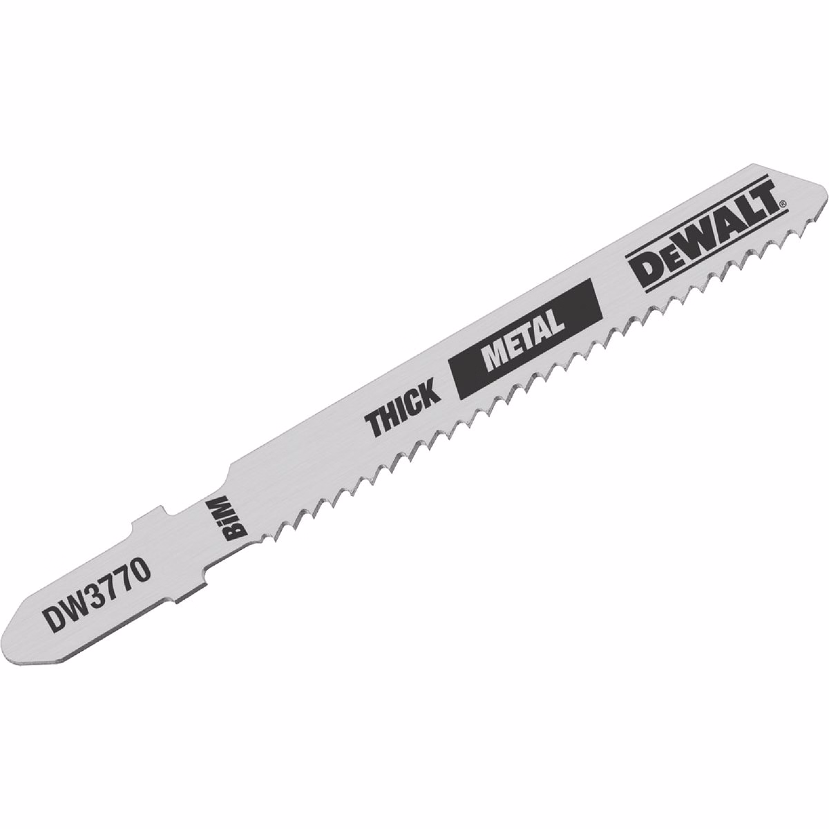 DeWalt 3 In. x 14 TPI T-Shank HCS Jig Saw Blade for Thick Metal (5-Pack)