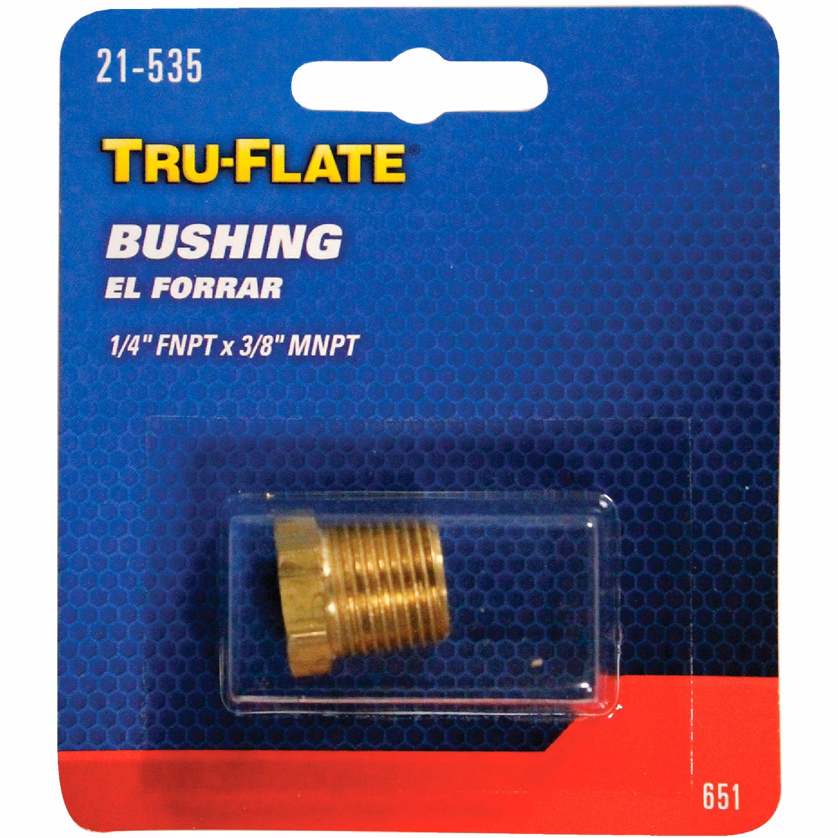 Tru-Flate 1/4 In. FNPT x 3/8 In. MNPT Brass Bushing