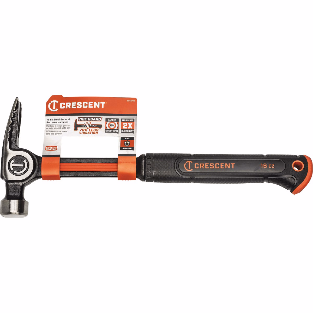 Crescent 16 Oz. Smooth-Face General Purpose Claw Hammer with Steel Handle