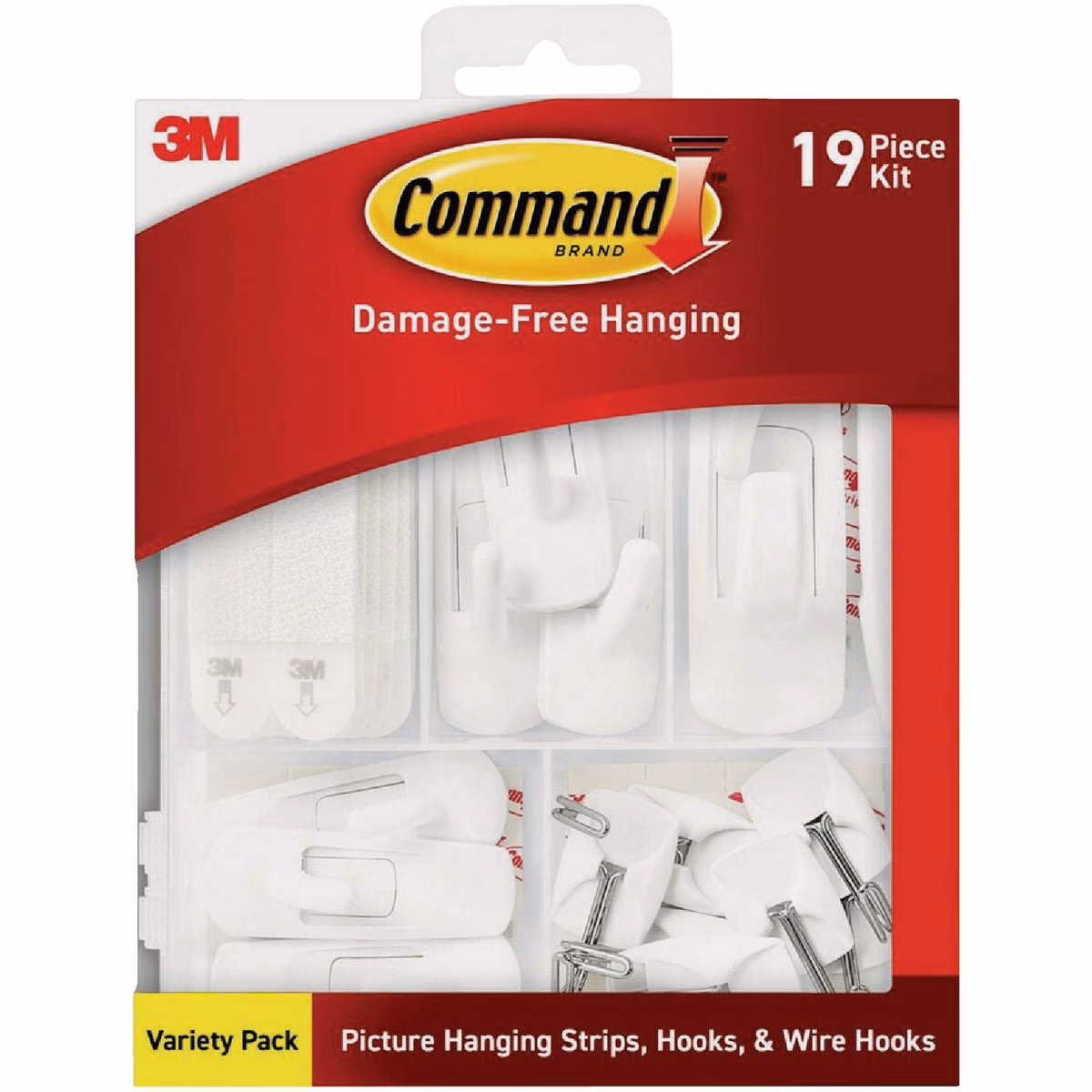 Command General Purpose Strips, Hooks & Wire Hooks Variety Kit, 54-Pack