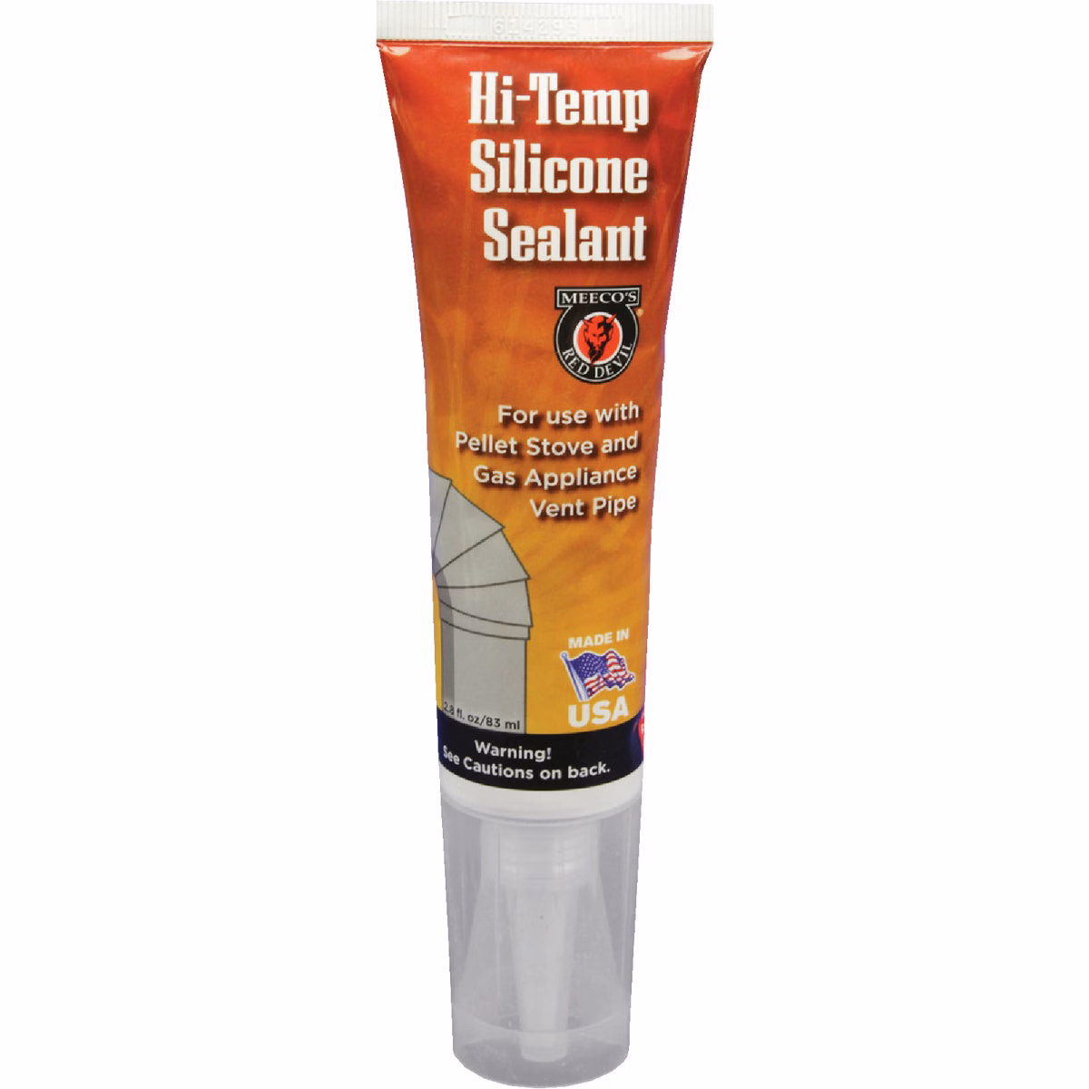 Meeco's Red Devil 2.7 Oz. Black Silicone Hi-Temp Sealant
