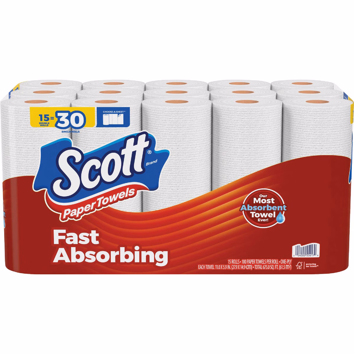 Scott Choose-A-Sheet Paper Towels (15 Double Rolls)