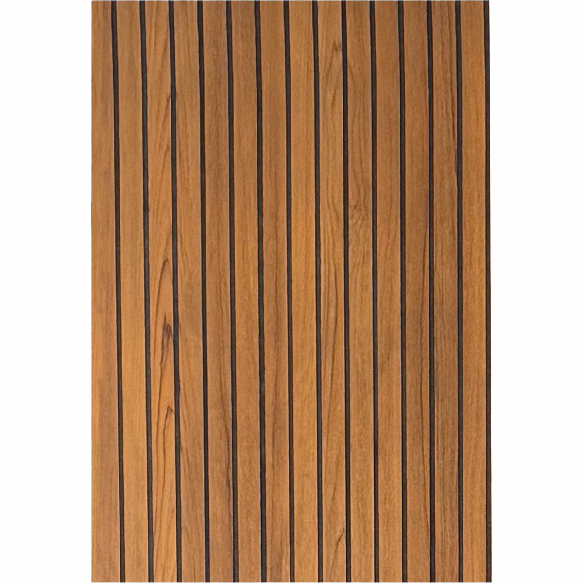 American Pacific 1/4 In. x 4 Ft. x 8 Ft. Fluted Teak Wall Paneling