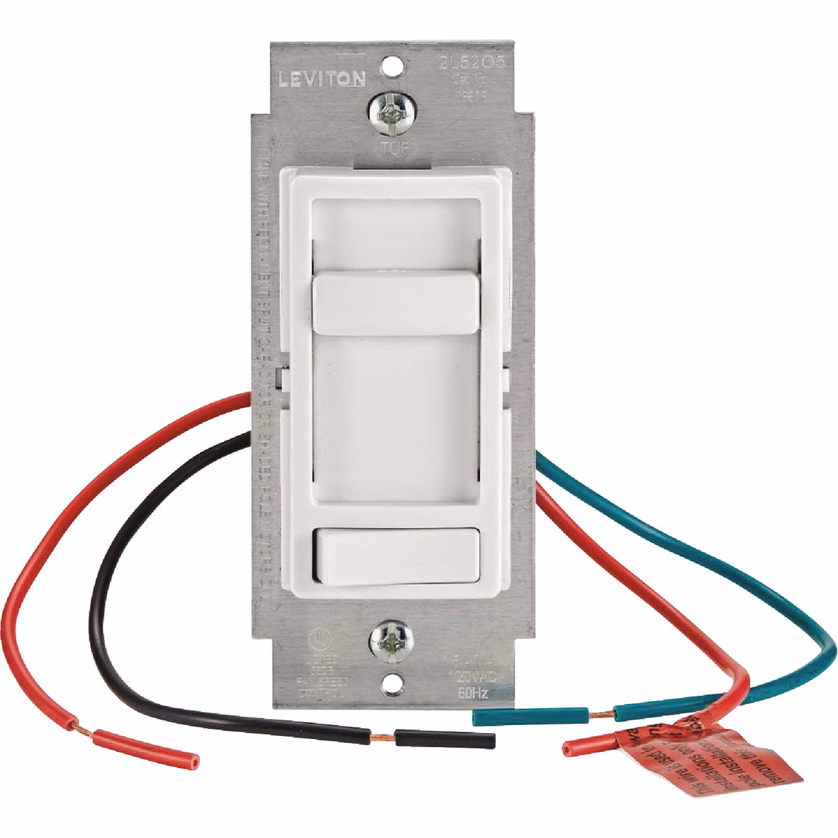 Leviton White Decora SureSlide Quiet Fan Speed Control