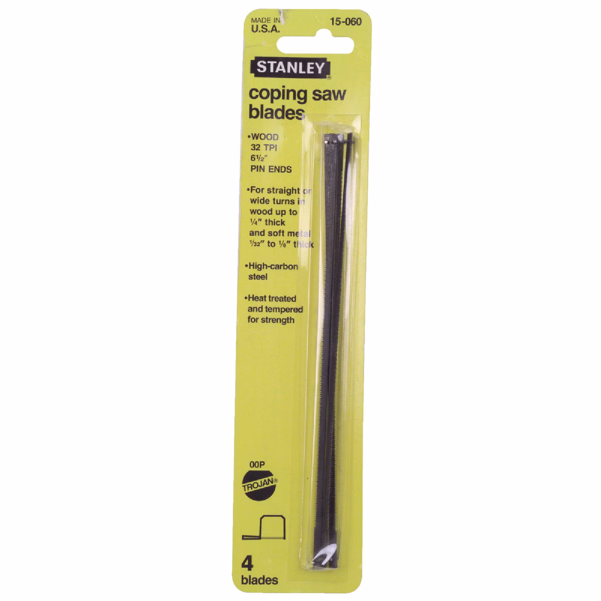 Stanley 6-1/2 In. 15 TPI Coping Saw Blade (4-Pack)