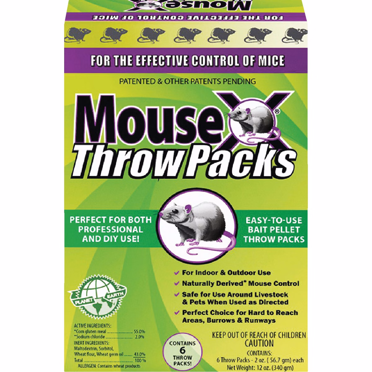 MouseX Pellet Throw Pack Mouse Killer (6-Pack)