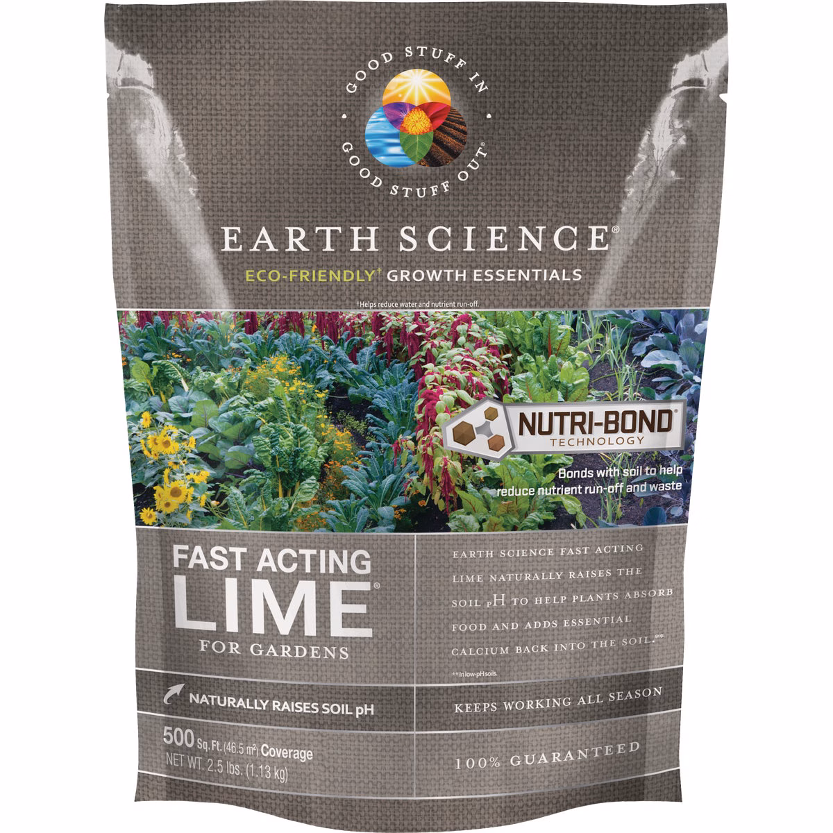 Earth Science Growth Essentials Fast Acting 2.5 Lb. 500 Sq. Ft. Coverage Garden Lime