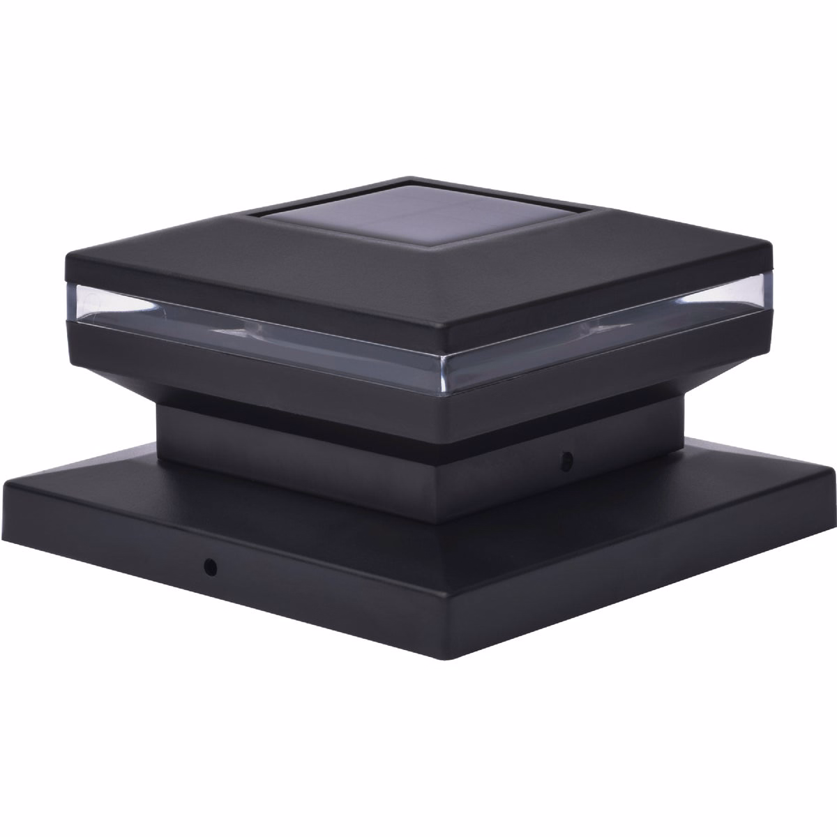 Moonrays 4 In. x 4 In. Black LED Solar Post Cap (2-Pack)