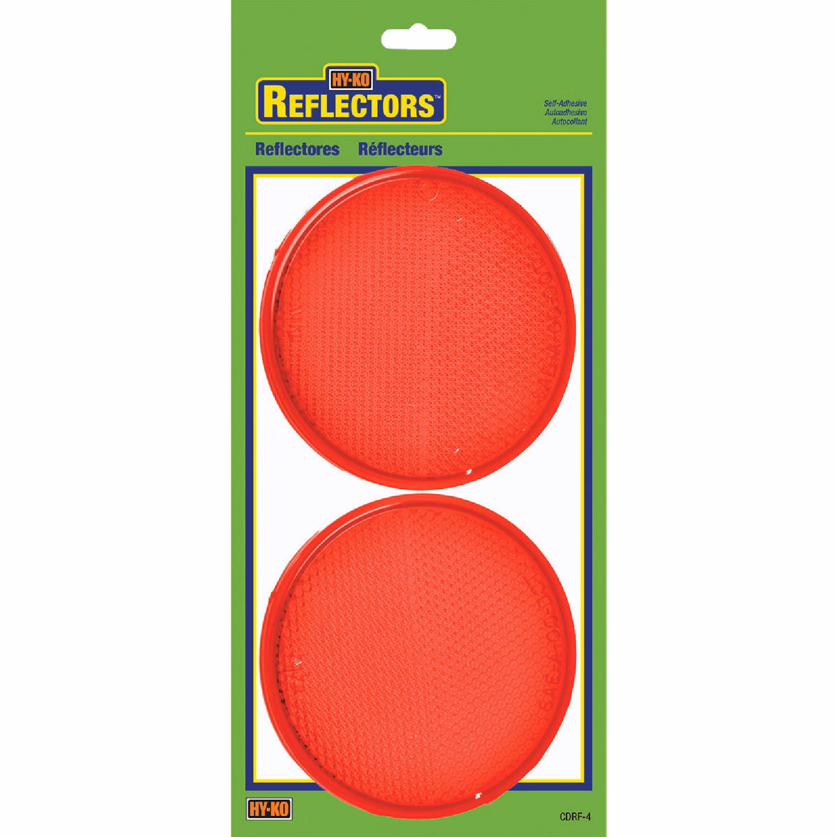 Hy-Ko 3-1/4 In. Dia. Round Red Press-On Reflector (2-Pack)