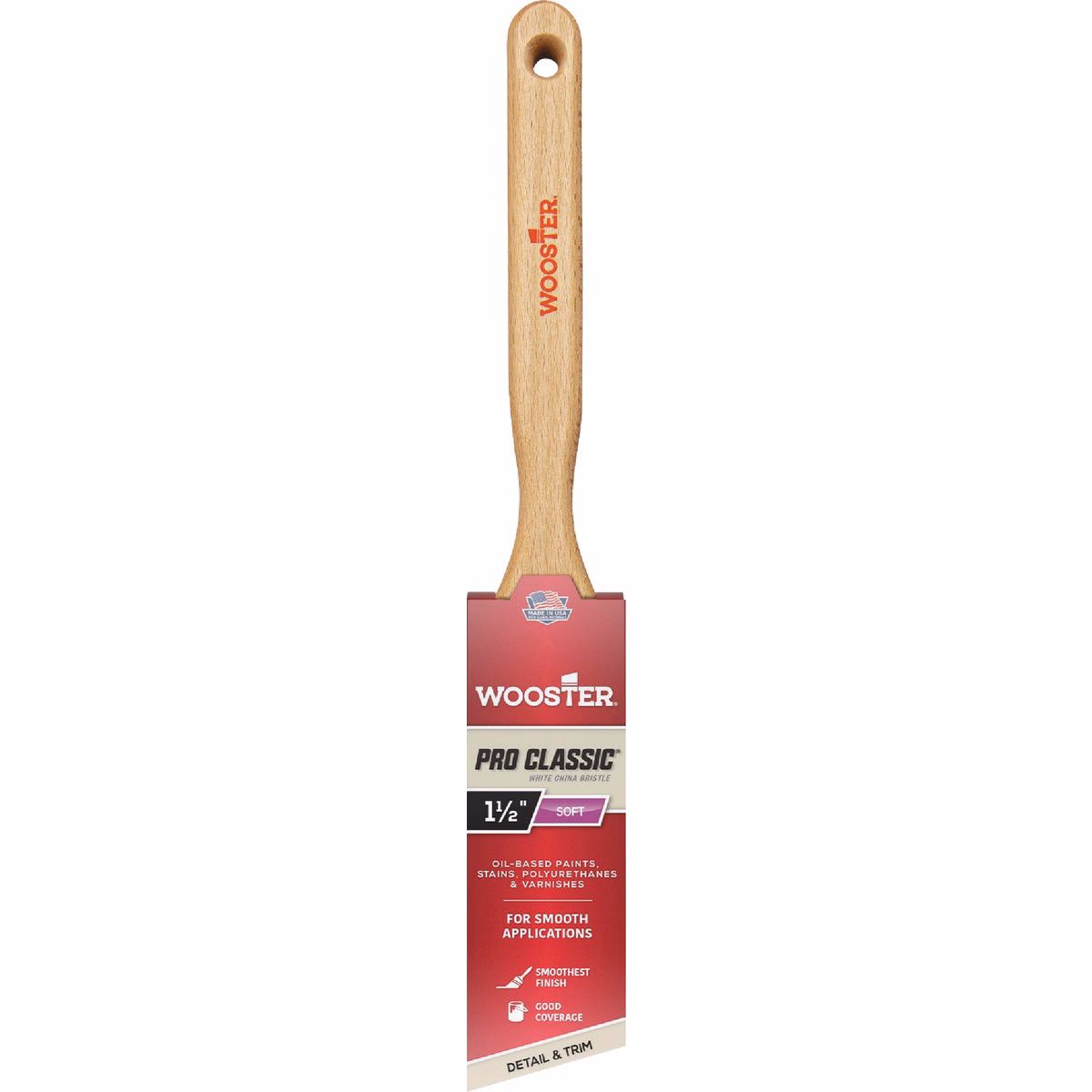 Wooster White China Bristle 1-1/2 In. Angle Sash Brush