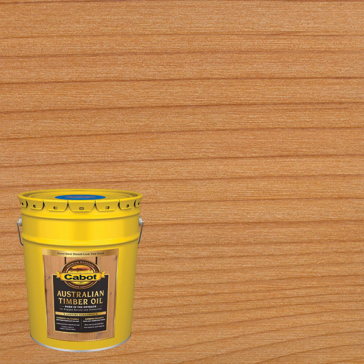 Cabot Australian Timber Oil Water Reducible Translucent Exterior Oil Finish, Natural, 5 Gal.