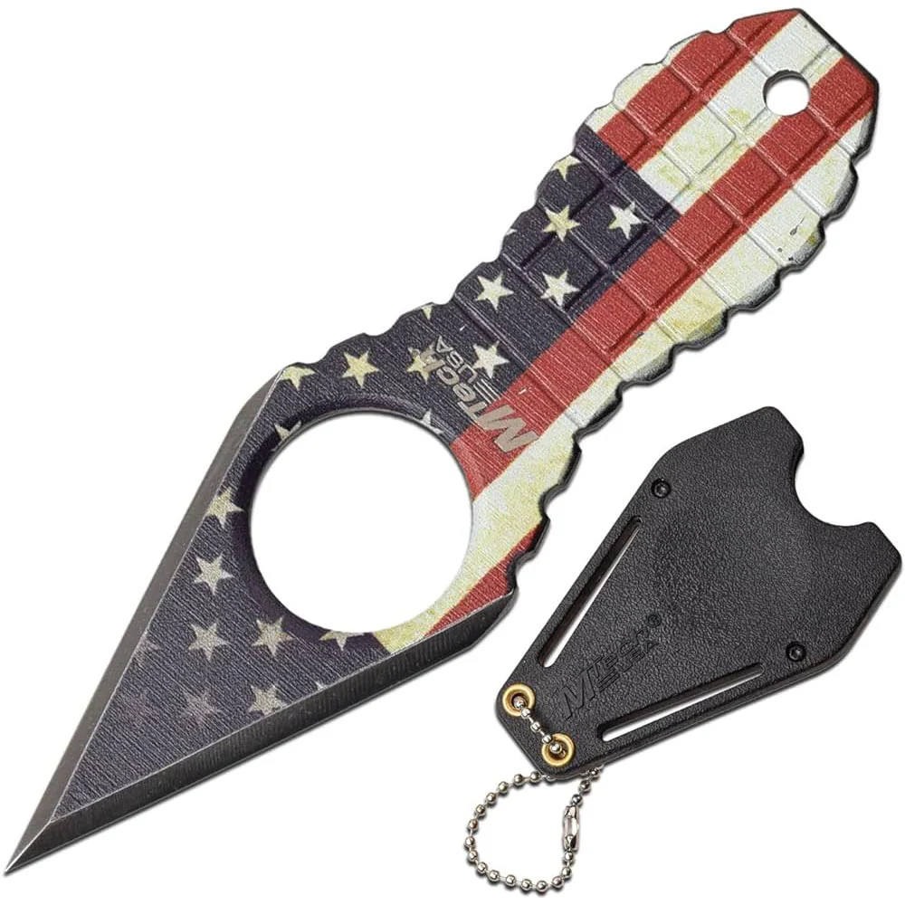 USA Fixed Blade Neck Knife w/ Lanyard – MT-588F