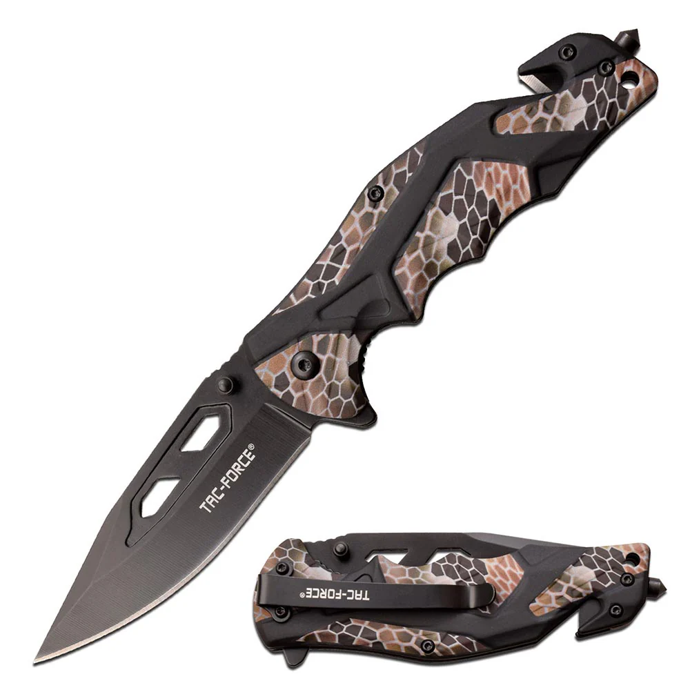 Camo Spring Assisted 3.5in Knife – TF1021CA