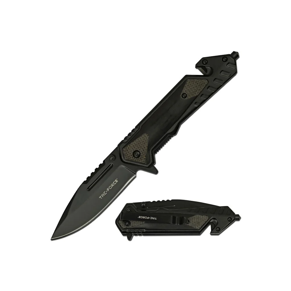 TacForce 3.75in Spring Assisted Emergency Knife – TF-1045BK