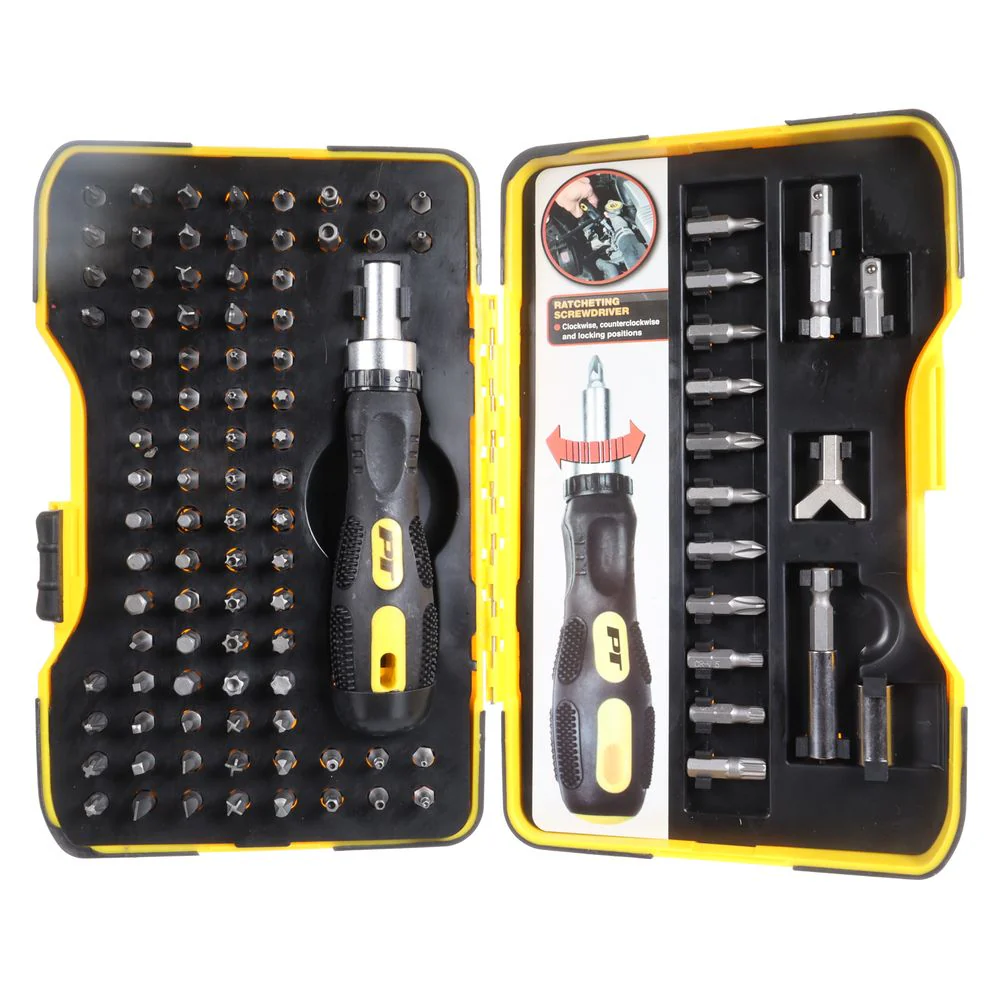 Performance Tool 101pc Driver Bits w/ Ratcheting Driver – W1719